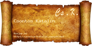 Csontos Katalin névjegykártya