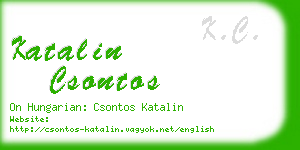 katalin csontos business card